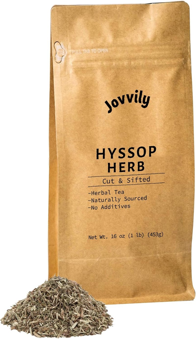 Jovvily Hyssop Herb - 1lb Herbal Tea - Image 1